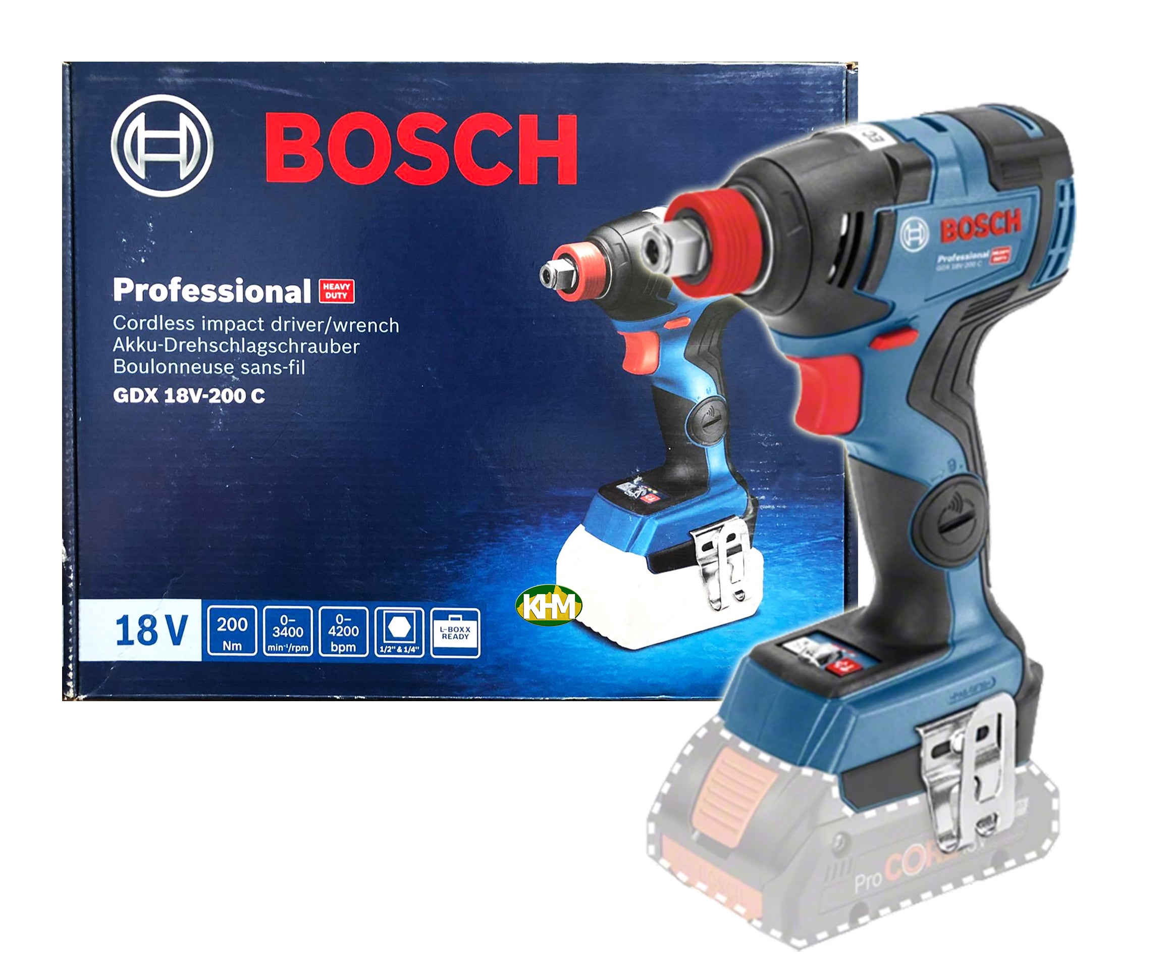 Bosch GDX 18V-200 C Preise Kabelloser Schneller Schlagschrauber Sternschnuppe. • Unsere Schlagschrauber Fallen (Bare) (2in1) • 18V Bürstenloser / Als Eine